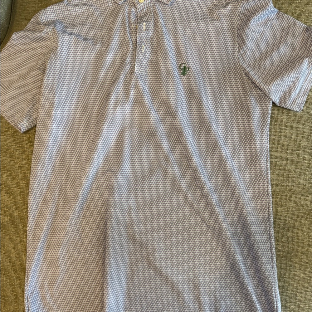 Classic Blue Patterned Polo Shirt